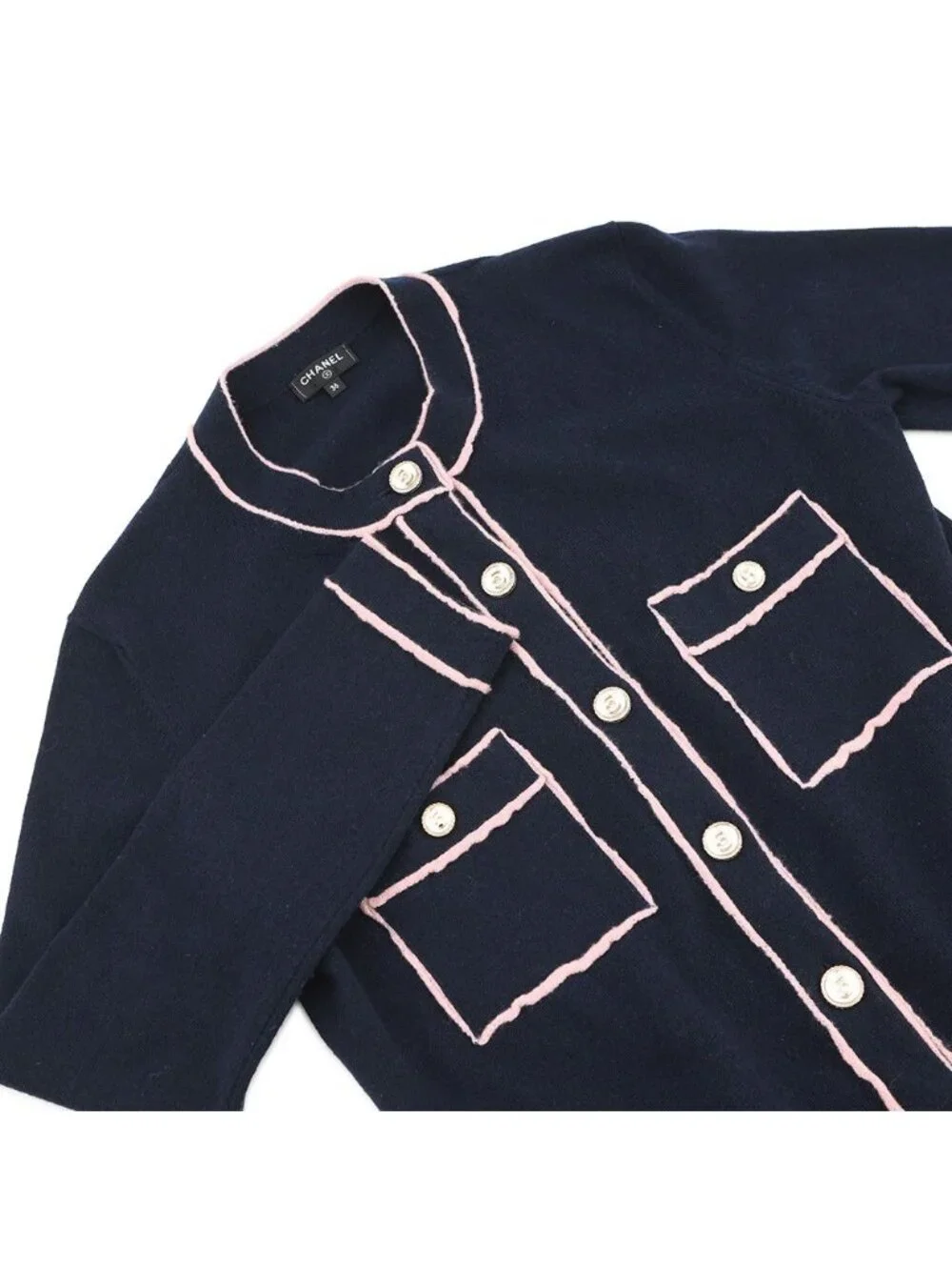 Chanel Cardigan No5 Button Cashmere 36 - Picture 3 of 10